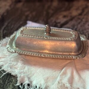 Vintage Aluminum Butter Dish with Lid